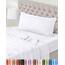 Utopia Bedding 3 Teilige Bettlaken Set 135x190 cm, Weiß - Polyester Microfaser, Oeko-Tex Zertifiziert, 1 Spannbettlaken 135x190 cm, 1 Bettlaken 225x255 cm und 1 Kissenbezug 45x155 cm