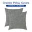 CaliTime Kissenbezüge Kissenhülle 2 Stück Cozy Kissenbezüge für Couch Sofa Heimdekoration Solide Gefärbt Weich Chenille 55cm x 55cm Mittelgrau