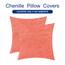 CaliTime Gemütliche Nackenrolle-Kissenbezüge für Couch, Sofa, Heimdekoration, einfarbig, weiches Chenille, 50 x 50 cm, Farbe: Living Coral, 2 Stück