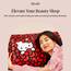 Kitsch Kissenbezug aus Satin mit Hello Kitty-Motiv, Reißverschluss für Haar und Haut, weicher als Seide, maschinenwaschbar, knitterfrei, glatt, Queensize-Größe, Kitty badet in einem Meer von Schleifen