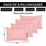 Utopia Bedding Queen-Kissenbezüge – 4er-Pack – Hotelverschluss – weicher, gebürsteter Mikrofaserstoff – schrumpf- und farbecht, Kissenbezüge, Queen-Size, 20 X 30 Inches (Rosa)