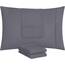 Utopia Bedding Standard-Kissenbezüge – 4er-Pack – Hotelverschluss – weicher, gebürsteter Mikrofaserstoff – schrumpf- und farbecht – Kissenbezüge Standardgröße 20 X 26 Inches (grau)