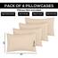 Utopia Bedding King-Size-Kissenbezüge – 4er-Pack – Hotelverschluss – weicher, gebürsteter Mikrofaserstoff – schrumpf- und farbecht, Kissenbezüge, Kingsize, 20 X 40 Inches (Beige)
