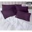 Utopia Bedding King-Size-Kissenbezüge – 4er-Pack – Hotelverschluss – weicher, gebürsteter Mikrofaserstoff – schrumpf- und farbecht, Kissenbezüge, Kingsize, 20 X 40 Inches (lila)