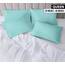 Utopia Bedding Queen-Kissenbezüge – 4er-Pack – Hotelverschluss – weicher, gebürsteter Mikrofaserstoff – schrumpf- und farbecht, Kissenbezüge, Queen-Size-Größe 20 X 30 Inches (Spa-Blau)