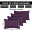 Utopia Bedding Queen-Kissenbezüge – 4er-Pack – Hotelverschluss – weicher, gebürsteter Mikrofaserstoff – schrumpf- und farbecht, Kissenbezüge, Queen-Size, 20 X 30 Inches (lila)