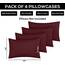 Utopia Bedding King-Kissenbezüge – 4er-Pack – Hotelverschluss – weicher, gebürsteter Mikrofaserstoff – schrumpf- und farbecht, Kissenbezüge, Kingsize, 20 X 40 Inches (Burgunderrot)