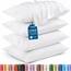 Utopia Bedding King Standard-Kissenbezüge – 4er-Pack – Hotelverschluss – weicher, gebürsteter Mikrofaserstoff – schrumpf- und farbecht, Kissenbezüge 20 X 36 Inches (King Std, weiß)