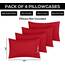 Utopia Bedding Queen-Kissenbezüge – 4er-Pack – Hotelverschluss – weicher, gebürsteter Mikrofaserstoff – schrumpf- und farbecht, Kissenbezüge, Queen-Size, 20 X 30 Inches (rot)