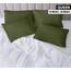 Utopia Bedding Queen-Kissenbezüge – 4er-Pack – Hotelverschluss – weicher, gebürsteter Mikrofaserstoff – schrumpf- und farbecht, Kissenbezüge, Queen-Size, 20 X 30 Inches (Oliv)