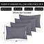 Utopia Bedding Standard-Kissenbezüge – 4er-Pack – Hotelverschluss – weicher, gebürsteter Mikrofaserstoff – schrumpf- und farbecht – Kissenbezüge Standardgröße 20 X 26 Inches (grau)