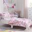 Bloomsbury Mill - Kinderbettwäsche 120 x 150cm Einhorn, Prinzessin und Regenbögen für Kinder - Baby Bettwäsche Mädchen - Rosa & Lila Wendebettwäsche und Kissenbezug-Set für Kleinkinder & Babybetten