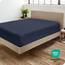 Bare Home Spannbettlaken für Doppelbett – Premium 1800 ultraweiche Mikrofaser – ultraweich knitterfrei – tiefe Tasche – 35 cm tief – Doppelbett-Spannbetttuch (Doppelbett, Nachtblau)