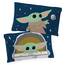Star Wars The Mandalorian Hello Grogu 1 Single Reversible Pillowcase - Double-Sided Kids Super Soft Bedding (Official Star Wars Product)