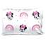 Disney Minnie Mouse Rainbow Stripe 1 Single Reversible Pillowcase - Double-Sided Kids Super Soft Bedding (Official Disney Product)