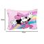 Disney Minnie Mouse Rainbow Stripe 1 Single Reversible Pillowcase - Double-Sided Kids Super Soft Bedding (Official Disney Product)