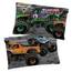 Jay Franco Monster Jam Grave Finish Line 1 Wende-Kissenbezug mit Grab Bagger, Megalodon und El Toro Loco, doppelseitig, superweiche Kinderbettwäsche