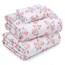 RUVANTI Bettlaken-Set aus 100 % Baumwolle, atmungsaktive Perkal-Webart, 40,6 cm tiefe Taschen, Hotelstandard, angenehm kühl, langlebig, Blumendesign, Einzelbett, 3-teilig, Bloomex