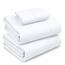 RUVANTI 100% Cotton Bed Sheets, 4 Pcs Bed Sets, Queen Sheets Off White,300 Thread Count Satin, Soft, Breathable, Deep Pocket Cooling Bedding Sheets Set Include 1 Flat, 1 Fitted Sheet, 2 Pillowcase
