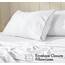 RUVANTI Bettlaken aus 100% Baumwolle, kühlendes Perkal-Bettlaken für King-Size-Bett, atmungsaktiv und langlebig, Kingsize-Bettlaken-Set, 40,6 cm Tiefe Taschen, Briliant White, 4-teilig