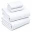 RUVANTI Bettlaken aus 100% Baumwolle, kühlendes Perkal-Bettlaken für King-Size-Bett, atmungsaktiv und langlebig, Kingsize-Bettlaken-Set, 40,6 cm Tiefe Taschen, Briliant White, 4-teilig