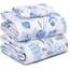 RUVANTI Bettlaken-Set aus 100 % Baumwolle, atmungsaktive Perkal-Webart, 40,6 cm tiefe Taschen, Hotelstandard, angenehm kühl, langlebig, Blumendesign, Einzelbett, 3-teilig, Monotone