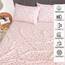 RUVANTI Bettlaken aus 100% Baumwolle für Queen-Size-Betten – knusprige, kühlende Perkal-Bettlaken – atmungsaktiv und langlebig – 40,6 cm Tiefe Queen-Size-Bettlaken – rosa Blumen – 4 Stück