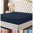Utopia Bedding Spannbettlaken für King-Size-Betten, Tiefe Tasche, weiche Mikrofaser, schrumpf- und lichtbeständig, pflegeleicht, 1 Spannbetttuch (Marineblau)