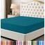 Utopia Bedding Queensize-Spannbetttuch – Bettlaken – Tiefe Tasche – weiche Mikrofaser – einlauf- und lichtbeständig, pflegeleicht, nur 1 Spannbetttuch (Denimblau)