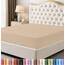 Utopia Bedding Queensize-Spannbetttuch, Tiefe Taschen, weiche Mikrofaser, schrumpft und lichtbeständig, pflegeleicht, nur 1 Spannbetttuch, Beige