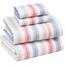 RUVANTI Bettlaken-Set aus 100% Baumwolle, atmungsaktive Perkal-Webart, 35,6 cm Tiefe Taschen, Hotelstandard, angenehm kühl, langlebig, gestreift, California-King-Size, 4-teilig, Zeiten