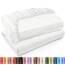 Utopia Bedding Queensize-Spannbettlaken, Großpackung mit 2 Spannbettlaken, weich gebürstete Mikrofaser, Tiefe Taschen, schrumpft und lichtbeständig, pflegeleicht (weiß)