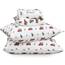 RUVANTI 100% Baumwolle, 4-teiliges Flanell-Bettlaken, Queen-Size, Tiefe Tasche, warm, super weich, atmungsaktiv, feuchtigkeitsableitend, Spannbetttuch, 2 Kissenbezüge – Jingle Bell