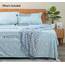 Ruvanti 100% Baumwolle, 4-teiliges Flanell-Bettlaken, Queen-Size-Größe, Tiefe Tasche, warm, super weich, atmungsaktiv, feuchtigkeitsableitend, Queen-Size-Bettlaken, blaublaublaugrün, Blumenmuster