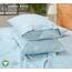 Ruvanti 100% Baumwolle, 4-teiliges Flanell-Bettlaken, Queen-Size-Größe, Tiefe Tasche, warm, super weich, atmungsaktiv, feuchtigkeitsableitend, Queen-Size-Bettlaken, blaublaublaugrün, Blumenmuster