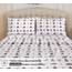 RUVANTI 100% Baumwolle, 4-teiliges Flanell-Bettlaken, Queen-Size, Tiefe Tasche, warm, super weich, atmungsaktiv, feuchtigkeitsableitend, Spannbetttuch, 2 Kissenbezüge – Jingle Bell