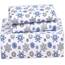 Ruvanti 100% Cotton 4 Piece Flannel Sheets Queen Snow Flake Print Deep Pocket -Warm-Super Soft - Breathable Moisture Wicking Flannel Bed Sheet Set Queen Include Flat Sheet, Fitted Sheet 2 Pillowcases