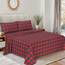 Ruvanti 4-teiliges Flanell-Bettwäsche-Set für Queen-Size-Betten, 100% Baumwolle, mit tiefen Taschen, warm, inklusive Bettlaken, Spannbetttuch und 2 Kissenbezügen (Kariertes Weihnachtsmotiv)