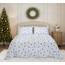 Ruvanti 4-teiliges Flanell-Bettwäsche-Set aus 100% Baumwolle mit Blumenmuster für King-Size-Bett, mit tiefer Tasche, wärmend, atmungsaktiv, Flanell-Bettlaken, Spannbetttuch und 2 Kissenbezügen