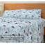 RUVANTI 100% Baumwolle, 4-teiliges Flanell-Bettlaken für King-Size-Bett, Tiefe Tasche, warm, super weich, atmungsaktiv, inklusive Bettlaken, 2 Kissenbezüge – nostalgischer Winter