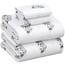 Ruvanti 100 % Baumwolle, 4-teiliges Flanell-Bettwäsche-Set mit Blumendruck, Queen-Size-Bettwäsche, tiefe Tasche, warm, superweich, atmungsaktiv, 1 Spannbetttuch, 2 Kissenbezüge.