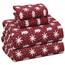 RUVANTI Flanell-Bettlaken-Set, 100% Baumwolle, doppelt gebürstet, Tiefe Taschen, 40,6 cm, für alle Jahreszeiten, atmungsaktiv und extra weich, warm und gemütlich, 4-teilig, Rot Weihnachten