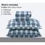 RUVANTI Flanell-Bettwäsche-Set für King-Size-Bett, 100% gebürstete Baumwolle, Tiefe Taschen, 40,6 cm, für alle Jahreszeiten, atmungsaktiv und extra weich, warm und gemütlich, 4-teilig, Illusion Karo