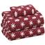 RUVANTI Flanell-Bettlaken-Sets für Doppelbetten XL – 100 % Baumwolle, doppelt gebürstet, tiefe Taschen, 40,6 cm, für alle Jahreszeiten, atmungsaktiv und extra weich, warm und gemütlich, 3-teilig, Rot