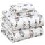 RUVANTI Flanell-Bettwäsche-Set für King-Size-Bett, 100% gebürstete Baumwolle, Tiefe Taschen, 40,6 cm, für alle Jahreszeiten, atmungsaktiv und extra weich, warm und gemütlich, 4-teilig, Hilly Huts
