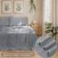 RUVANTI Bettlaken-Set, 100% Baumwolle, Flanell, Lunar Grey