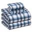 RUVANTI Flanell-Bettwäsche-Set für King-Size-Bett, 100 % Baumwolle, doppelt gebürstet, tiefe Taschen, 40,6 cm, für alle Jahreszeiten, atmungsaktiv und extra weich, warm und gemütlich, 4-teilig