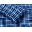 RUVANTI 100% Baumwolle, 3-teiliges Flanell-Bettlaken-Set, Doppelbett, Tiefe Tasche, warm, super weich, atmungsaktiv, feuchtigkeitsableitend, Spannbetttuch, 1 Kissenbezug – Blau kariert
