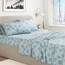 Great Bay Home 100% türkische Baumwolle California King Holiday Flanell-Bettlaken-Set,Tiefe Tasche Spannbetttuch,Anti-Pilling-Flanell-Bettlaken (Kalking, Blaue Schneeflocke)