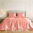 Satin Sheets King [4-teilig, Blush Pink] Hotel-Luxus-Bettwäsche-Set, seidig, extra weiches 1800 Mikrofaser, knitterfrei, farbecht, schmutzabweisend, tiefes Spannbetttuch, Bettlaken, Kissenbezüge